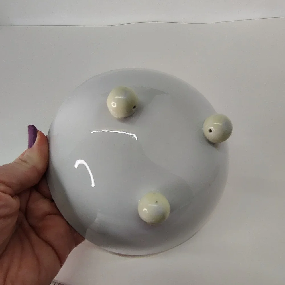 Footed Bowl Gold Floral Accent Decorative Bowl Candy Dish - Approx 5.5